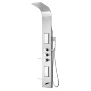 Anzzi Field 58" Shower Panel with Heavy Rain Shower in Brushed Steel SP-AZ042